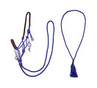 QHP Licol à nœuds combiné Liberty - Couleur cobalt - Taille : extra complet