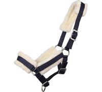 QHP Licol pour Poulain avec Fourrure, Bleu Foncé - Full