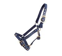 QHP Licol pour poulain Lily I Cordon décoratif I Rembourrage I Pony Poulain Bleu marine