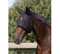 QHP Masque anti-mouches avec oreilles noir, QHP17_Taille:Shetty