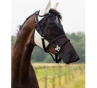 QHP Masque Anti-Mouches avec Protection Nasale Amovible, Beige - Pony