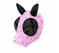 QHP Masque anti-mouches, motif licorne, rose, taille : Cob