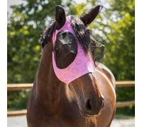 QHP Masque anti-mouches Super Bug Collection Cheery FS 26, QHP17 - Taille poney - Rose