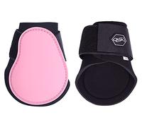 QHP Protège-boulets rigides en néoprène Fermeture Velcro (sang chaud, flamant rose