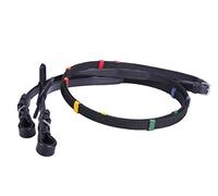 QHP Rênes de ceinture avec stoppeurs colorés et stoppeurs de martingale (demi-sang)
