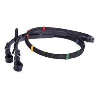 Rênes pour cheval stops colorés QHP Noir Full