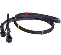 QHP Rênes Noires avec Repères Colorés & Arrêtoirs - Poney