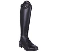 Bottes d'équitation Romy Junior pour enfant - Taille 32-40 - Facile à ajuster - Agréable à porter - Couleur QHP : noir, Noir , 39 EU