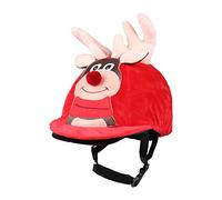 QHP Rudolph Bonnet de Noël pour casque d'équitation, multicolore, Taille unique