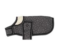 QHP Turnout Collection 1200D Manteau pour chien avec rembourrage de 100 g Gris réfléchissant HW 25 Taille 75