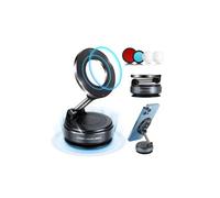 Qhpbuy Support Téléphone Voiture Magnetique pour Magsafe, 360°Rotation Support Phone Voitures Pliable, Puissance d'aspiration 36 KG Le Aimant Puissant N52, pour iPhone Tous Les Smartphones