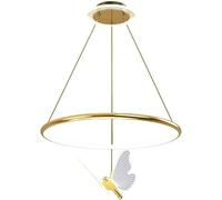 QHQQXN 48W LED Chandelier Hanging Lamp Kitchen Island Dining Rooms Ceiling Light Fixture Butterfly Pendant Gold,Kitchen LWX