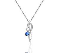 QHQQXN Accessoires en Argent Sterling S925, Pendentif d'amour incrusté de Zircon, Collier Micro-incrusté pour Femmes, chaîne de clavicule en Argent à la Mode