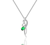 QHQQXN Accessoires en Argent Sterling S925, Pendentif d'amour incrusté de Zircon, Collier Micro-incrusté pour Femmes, chaîne de clavicule en Argent à la Mode
