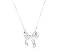 QHQQXN Accessoires pour Filles Ensembles de nœuds de Ruban élégants Colliers Boucles d'oreilles Bracelet pour Femmes 18 carats Couleur Or Mignon en Acier Inoxydable Romantique Bijoux de Tous Les