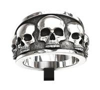 QHQQXN Bagues pour Hommes, bagues pour Femmes, bagues, Cadeaux, bagues de crâne Punk de personnalité, Bague de crâne Gothique Vintage, Accessoires de Mode Rock