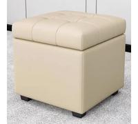 QHQQXN Banc de Rangement - Repose-Pieds en Cuir avec Rangement Pouf élégant Repose-Pieds Cube Meubles Polyvalents pour Salon, Chambre à Coucher, entrée décoration de la Maison