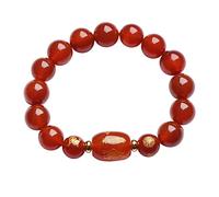 QHQQXN CCXXYGWJ Bracelet Feng Shui Bracelet en Agate de Pierres Précieuses 10 mm Bracelet de Perles de Pierre Chakra Bracelet Talisman Animal Chinois Bracelet Feng Shui pour Femmes Hommes Amulette