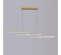 QHQQXN Chandelier Light, Ceiling Light 41.34in Iron Metal Pendant Lights Modern Geometric LED Hanging Acrylic Decorative Lighting Fixture Linear Suspension Lamps Compatible with Dining Room Kitchen is