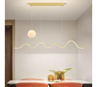 QHQQXN Chandelier Modern Wave Home LED Hanging Lamp Iron and Aluminium Pendant Light Fixtures Dimmable Suspension Light,Chandelier LWX