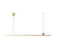 QHQQXN Chandelier, Postmodern Brass Strip Chandelier LED Dimmable Pendant Light Minimalist Home Dining Table Ceiling Hanging Lamp Interior Kitchen Living Room Suspended Light FI-Black-B LWX