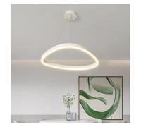 QHQQXN Circle Rings LED Pendant Chandeliers Home Lighting Ceiling Mounted Living Room Bedroom Hanging Lamps Black White Fixtures Chandelier(White 50cm) LWX