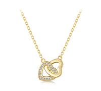 QHQQXN Colliers avec Lettres initiales en Forme de cœur pour Femmes et Filles, Solide sur CZ, Pendentif en Forme de cœur, Collier avec Lettres pour Femmes et Adolescentes