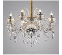 QHQQXN Contemporary Crystal Chandelier LED European Luxury Living Room Restaurant Bedroom Villa Hotel Duplex Building Pendent Lamp (C 8 Lights) LWX