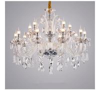 QHQQXN Contemporary Crystal Chandelier LED European Luxury Living Room Restaurant Bedroom Villa Hotel Duplex Building Pendent Lamp (C 8 Lights) LWX