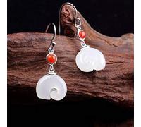 QHQQXN Écouteurs-Boucle d'oreille pour Femmes, Bijoux à la Mode, éléphant féminin-néphrite-Boucle d'oreille créative,