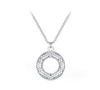 QHQQXN Ensemble de Colliers superposés en Argent Sterling avec Pendentif en Cercle Ouvert et zircone cubique, Collier délicat