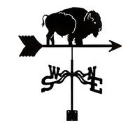 QHQQXN Girouette de Jardin avec Silhouettes d'animaux, girouette en Acier Inoxydable, indicateur de Direction du Vent pour Montage sur Toit extérieur, Cour - Yak