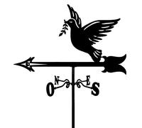 QHQQXN Girouette décorative, girouette de Jardin, Piquet de Cour, girouette en Fer, scène de Ferme, Piquet de Jardin de Construction, indicateur de Direction du Vent, Outil de Mesure