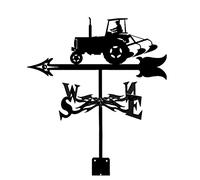 QHQQXN Girouette décorative, Support de Jardin, Piquet de Cour, Coq en Acier Inoxydable, girouette, scène de Ferme, indicateur de Direction du Vent, girouette, Ornement