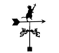 QHQQXN Girouette en Fonte pour Chat avec indicateur de Direction du Vent monté sur Le Toit, Outil de Mesure en métal pour Jardin, décorations pour Toit extérieur, Ferme, Cour