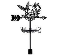 QHQQXN Girouette en Forme de lièvre de Boxe, girouette en Forme de Lapin pour abris de Jardin, girouettes en métal Noires, indicateur de Direction du Vent, Ornements de Jardin pour abri de Toit,