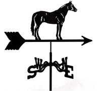 QHQQXN Girouette Tourterelle Vaches Direction du Cheval Indicateur de Direction de la Vitesse du Vent Girouette en métal Girouette extérieure en Acier Inoxydable Cour pour décorations de Gazebo de
