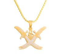 QHQQXN HHRLCH Collier épée Couteau Musulman en Argent Sterling 925 pour Hommes, Pendentif épée Islamique amulette - Collier Poignard pour Femmes, Collier épée maître pour