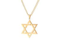 QHQQXN HHRLCH Collier étoile de David pour Femmes et Hommes, Pendentif étoile de David en Argent Sterling 925, chaîne hexagramme Double Couche, Collier étoile juive pour Femmes, Collier étoile de