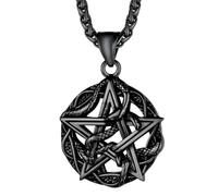 QHQQXN HHRLCH Collier Serpent rempli d'or 14 carats pour Femmes et Hommes, Collier Serpent en Argent Sterling 925, Puissant Symbole Animal mystérieux, Serpent, Ouroboros, Gothique rétro,