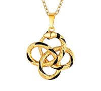 QHQQXN HHRLCH Collier Serpent rempli d'or 14 carats pour Femmes et Hommes, Collier Serpent en Argent Sterling 925, Puissant Symbole Animal mystérieux, Serpent, Ouroboros, Gothique rétro,