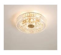 QHQQXN Home Chandelier,Bedroom Ceiling Post- Model Room Restaurant Study Home Round LED Light Luxury Crystal Lamp, Chandelier(Golden,D40xH14cm),additionalWeblabs:(Pax_Checkout_Buy_Now_UF LWX