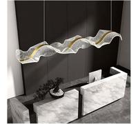 QHQQXN Home Chandelier,Modern LED Dimmable Pendant Lights, Luxury Striped Linear Chandelier Compatible with Dining Table Living Room Restaurant Cafe Bar Bedroom, Luxury(200cm) LWX