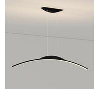 QHQQXN Jewelry Linear Pendant Light LED Chandelier Ceiling Fixture Arc-Shaped Hanging Lamp, Modern Pendant Lights Kitchen Island Lighting Long Dining Table Lamps Over Table, 3 Color Mode LWX