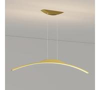 QHQQXN Jewelry Linear Pendant Light LED Chandelier Ceiling Fixture Arc-Shaped Hanging Lamp, Modern Pendant Lights Kitchen Island Lighting Long Dining Table Lamps Over Table, 3 Color Mode LWX