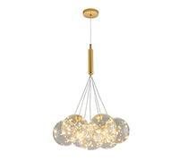 QHQQXN LED Chandelier, Simple Modern Bubble Pendant Lights, Children's Room, Bedroom, Living Room, Study Room, Adjustable Hanging Wire, White Light/Warm Light Hanging Lamp (Color : Warm l LWX