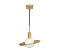 QHQQXN LED Modern Chandelier Lamp, LED Lights Globe Mid Century Modern Chandelier Brass Glass Pendant Light Lighting Fixtures for Kitchen Island Dining Room Living Room,Modern L-23cm LWX
