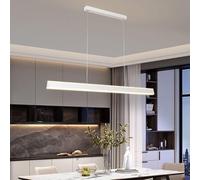 QHQQXN LED Pendant Light,Dining Table Pendant Lamp Modern Linear Design Living Room Chandelier Dimmable with Remote Control Ceiling Hanging Lamp, Ceiling Light LWX