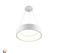 QHQQXN Lustre Acrylique LED Blanc, plafonniers Ronds Modernes de Luxe, luminaires Suspendus industriels Classiques pour Salon, Salle à Manger, Chambre à Coucher, lumière Chaude 60 cm