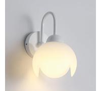 QHQQXN Lustre décor à la Maison luminaire Abat-Jour, Lampe Murale de Chevet créatif Fleur Bourgeon Art Applique Murale.(Vert)